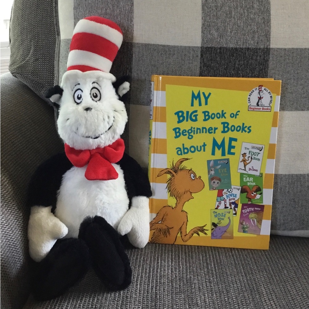 Dr. Seuss My Big Book of Beginner Books About Me & Cat in Hat Plush Bundle